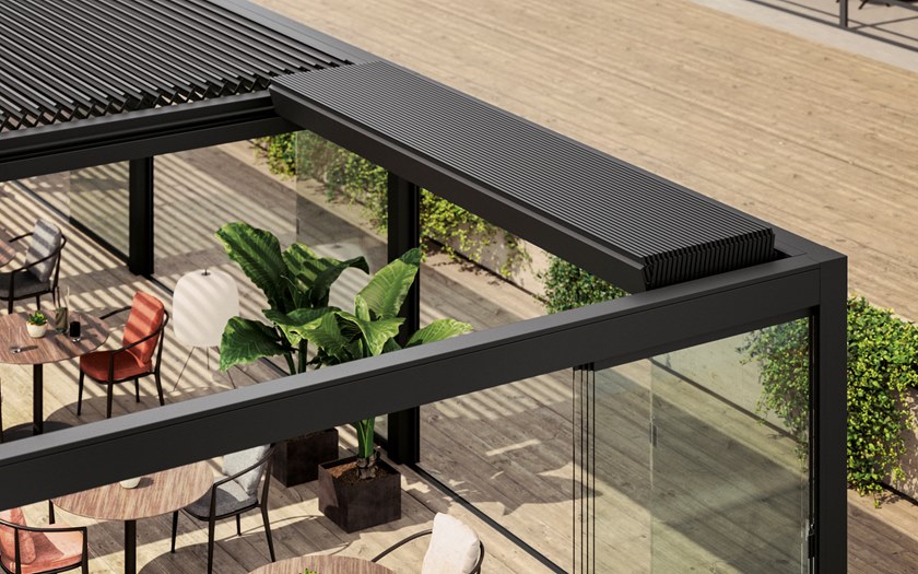 Tettoia per terrazzo in alluminio 4 x 3 m - Copertura per esterni